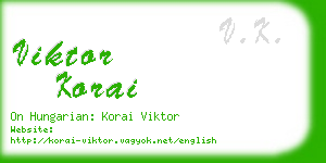 viktor korai business card